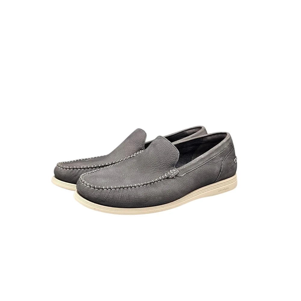 Cole Haan Mens Size 12 US EUC Harwich Grey Leather Venetian Loafers Casual Shoes